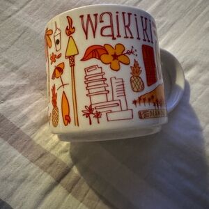 Starbucks Waikiki Mug with Orange and Yellow Accents